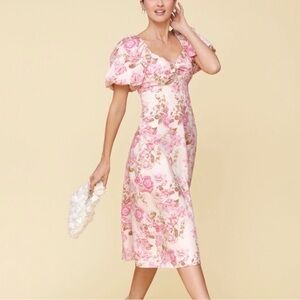 Avec Les Filles Pink Floral Maxi Dress